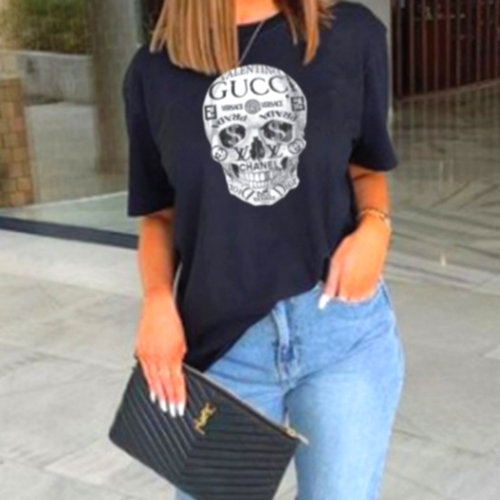 Skull print vintage t-shirt